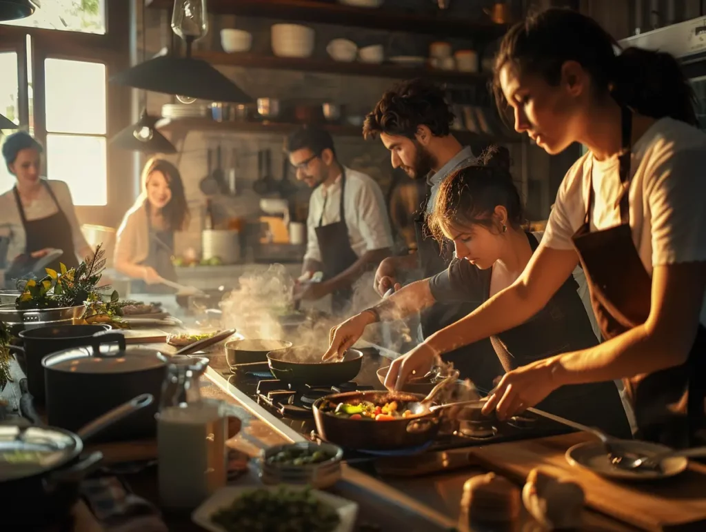 People cooking with hemp