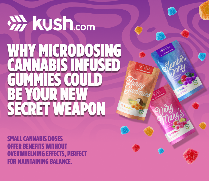 Why Microdosing Cannabis Infused Gummies Could be Your New Secret Weapon| Kush.com